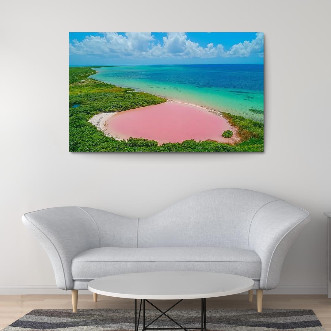 Lake Hillier Abstract Paintings Frame