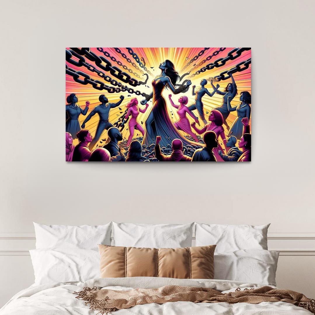 Gender Equality Breaking Barriers Custom Paintings Frame