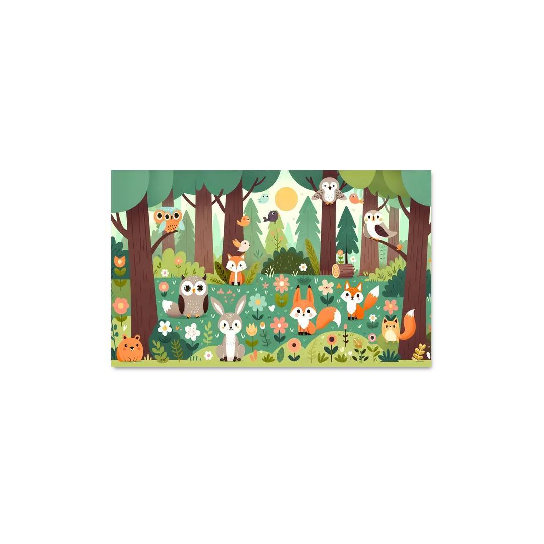 Magical Forest Creatures 1 Piece HD Canvas Wall Art-Original Frame