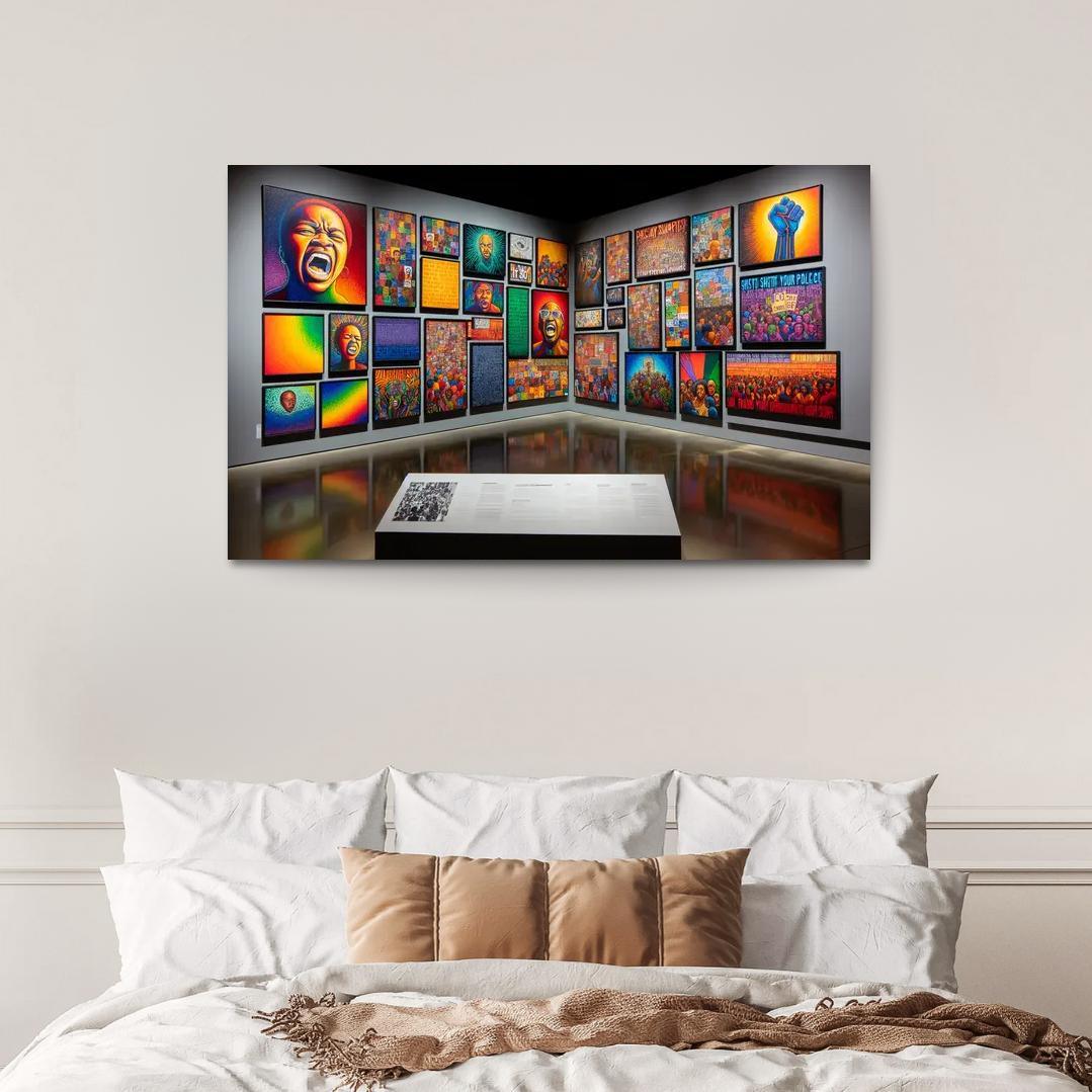 Threads Of Change Art On Racial Equality Framed Paintings