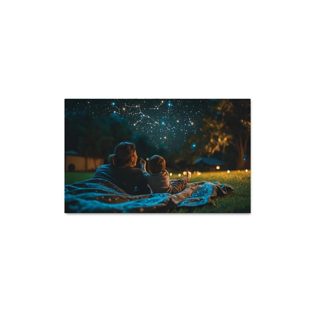 Starlit Moments A Mothers Nighttime Love Custom Paintings Frame