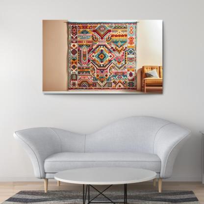 Bespoke Kilim Area Rug 1 Piece HD Canvas Wall Art-Original Frame