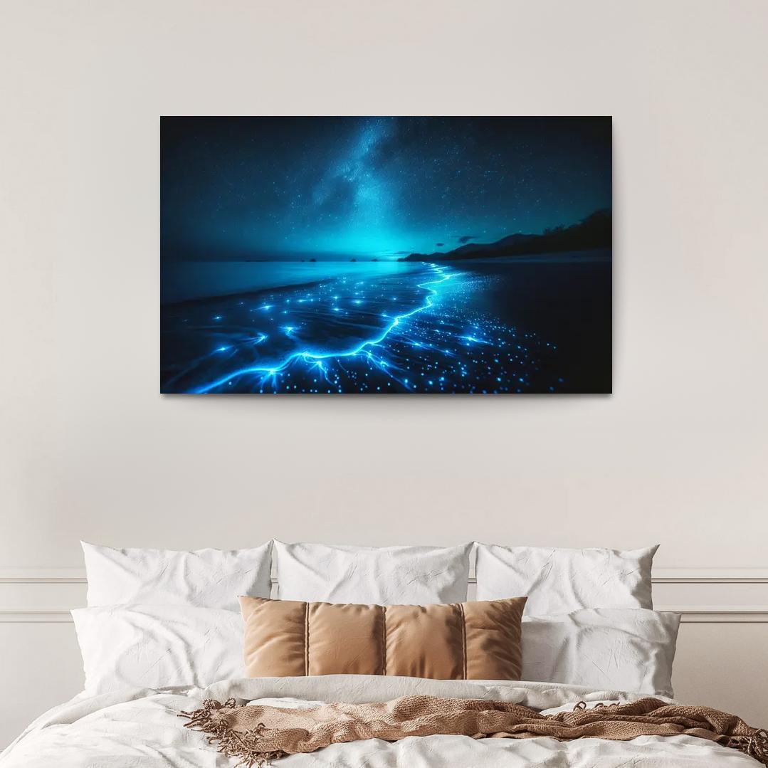 Mystic Waters Nighttime Beach Experience Art Trends