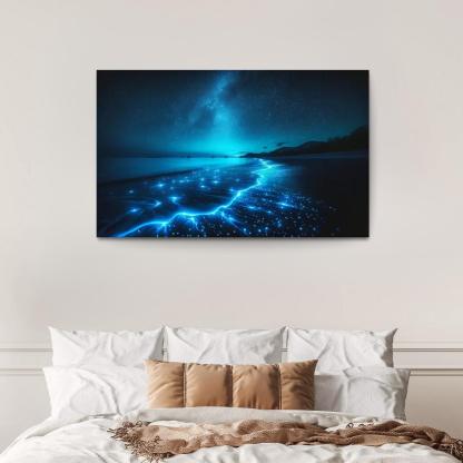 Mystic Waters Nighttime Beach Experience Art Trends