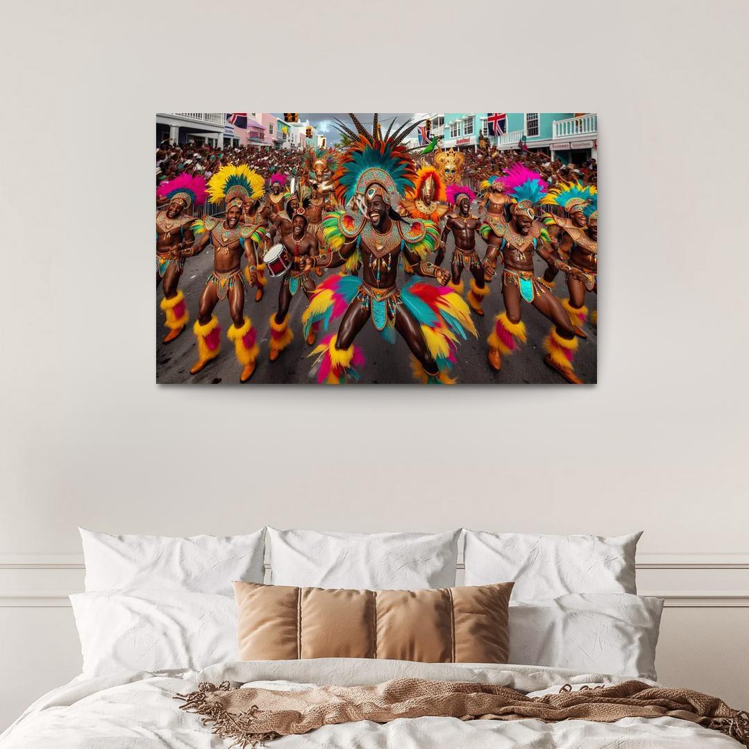 Junkanoo Parade - Bahamas Canvas Paintings Frame