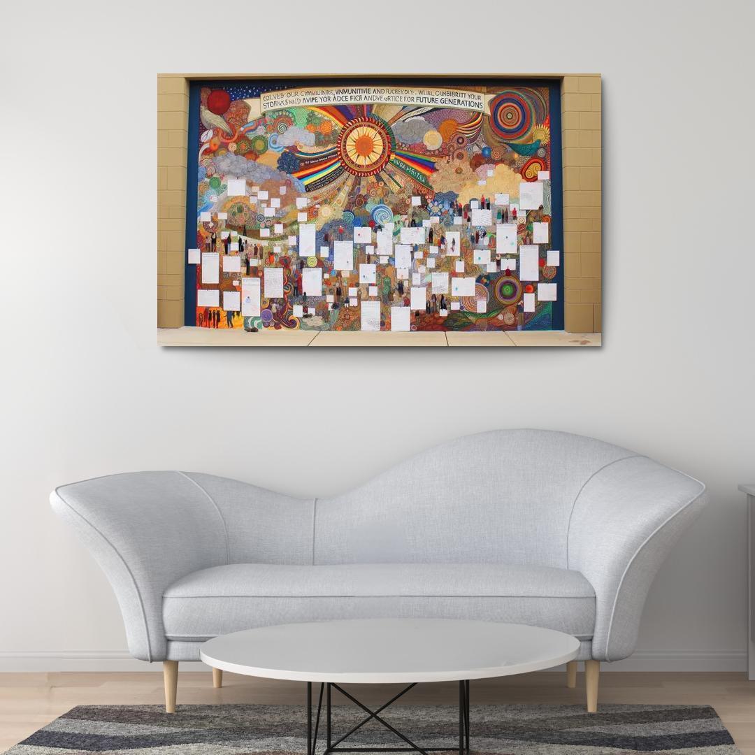 Intergenerational Wisdom Connecting the Young and the Old 1 Piece HD Canvas Wall Art-Original Frame