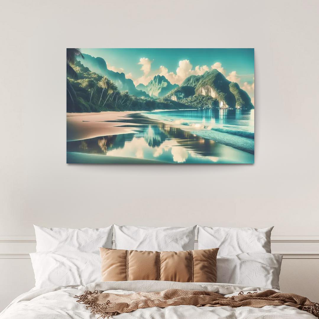 Tranquil Waters Beach Premium Artwork Frames
