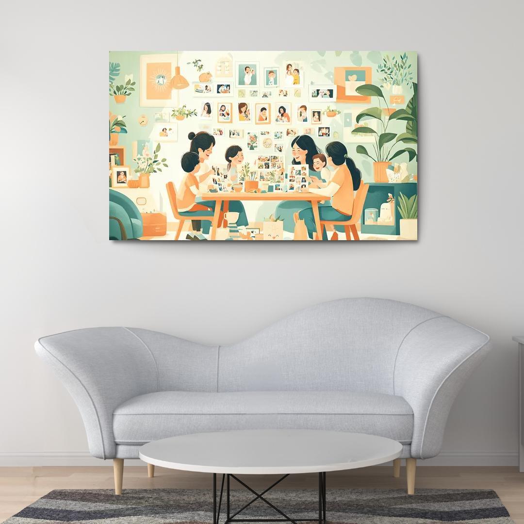 The Journey Of Motherhood Milestones And Memories Custom Paintings Frame