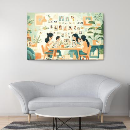 The Journey Of Motherhood Milestones And Memories Custom Paintings Frame