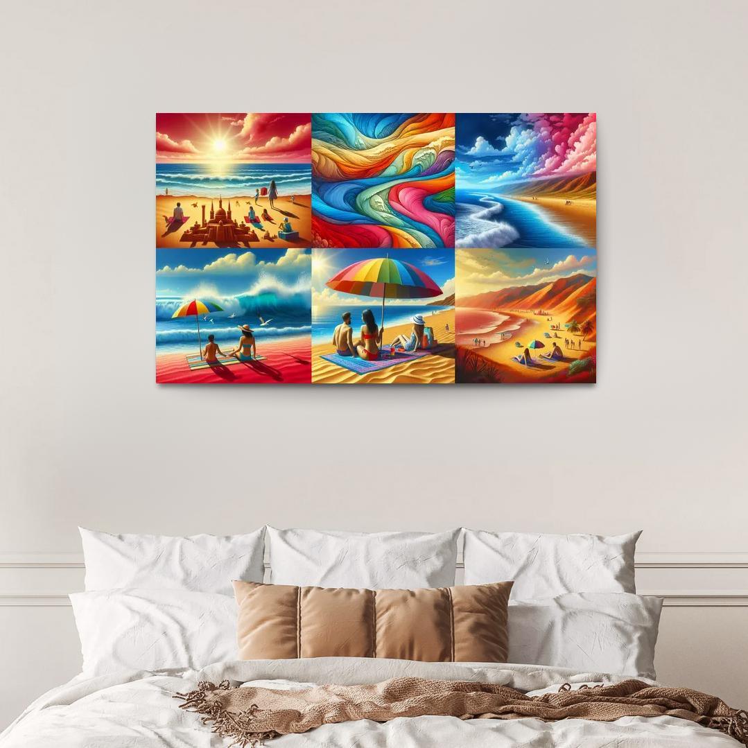 Rainbow Beach Oasis Custom Paintings Frame