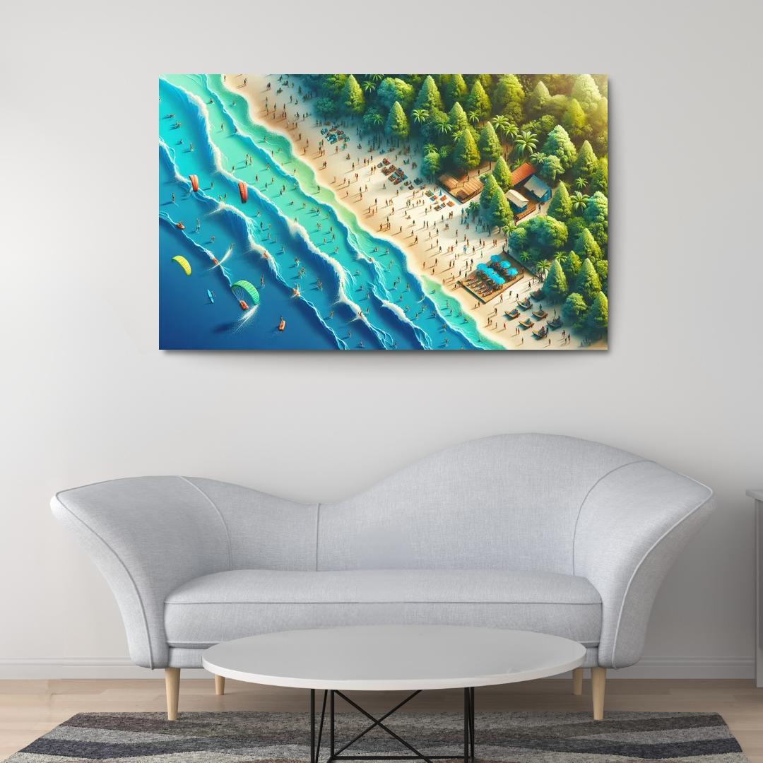 Echo Bay Adventure Beach Modern Paintings Frame