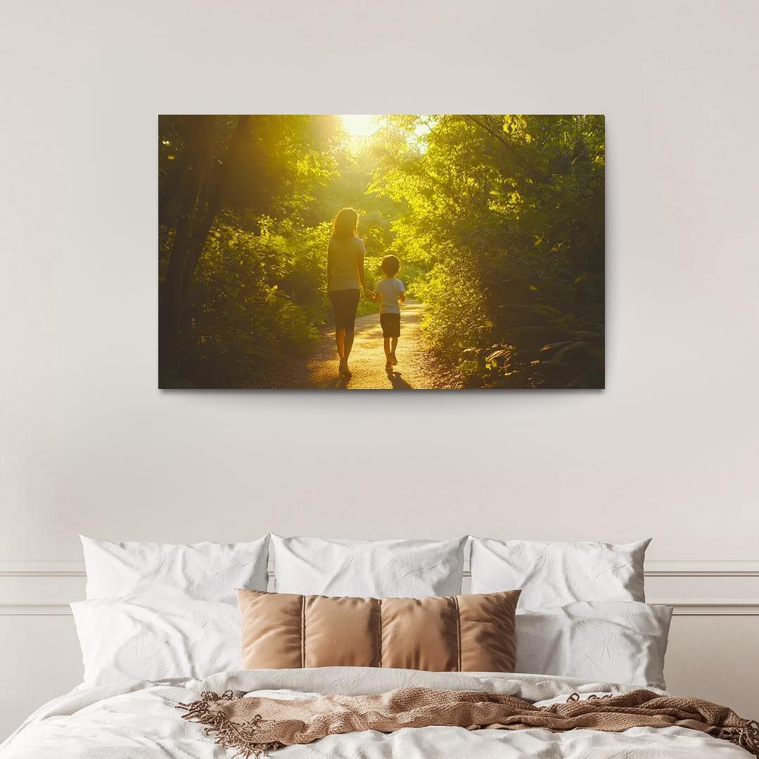 Footprints Of Love A Mothers Path Canvas Paintings Frame