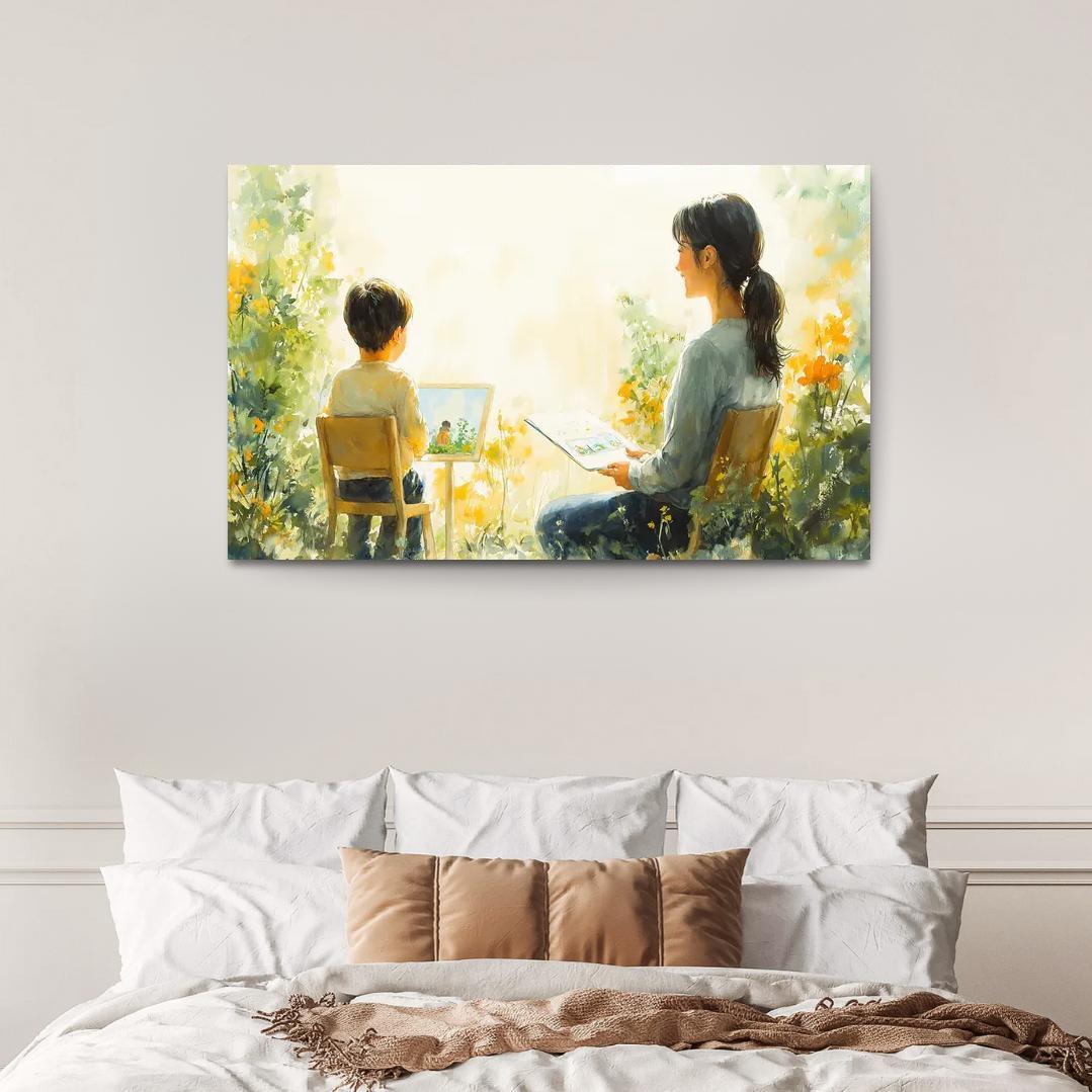 The Bridge Of Trust A Mothers Supportive Love Custom Paintings Frame