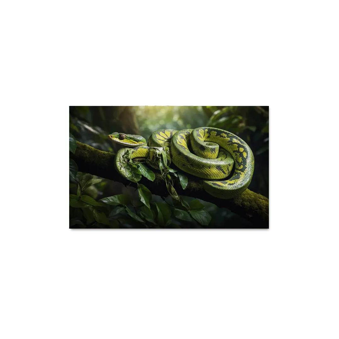 The Stunning Green Tree Python A Gem Of The Rainforest Canvas Paintings Frame