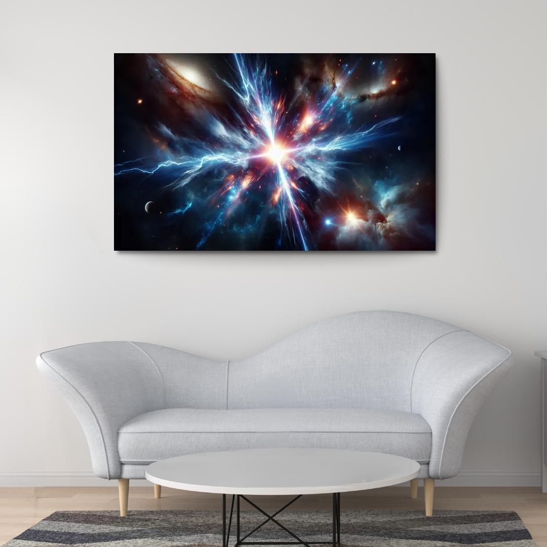 The Enigmatic Nature Of Gamma-ray Bursts Abstract Paintings Frame