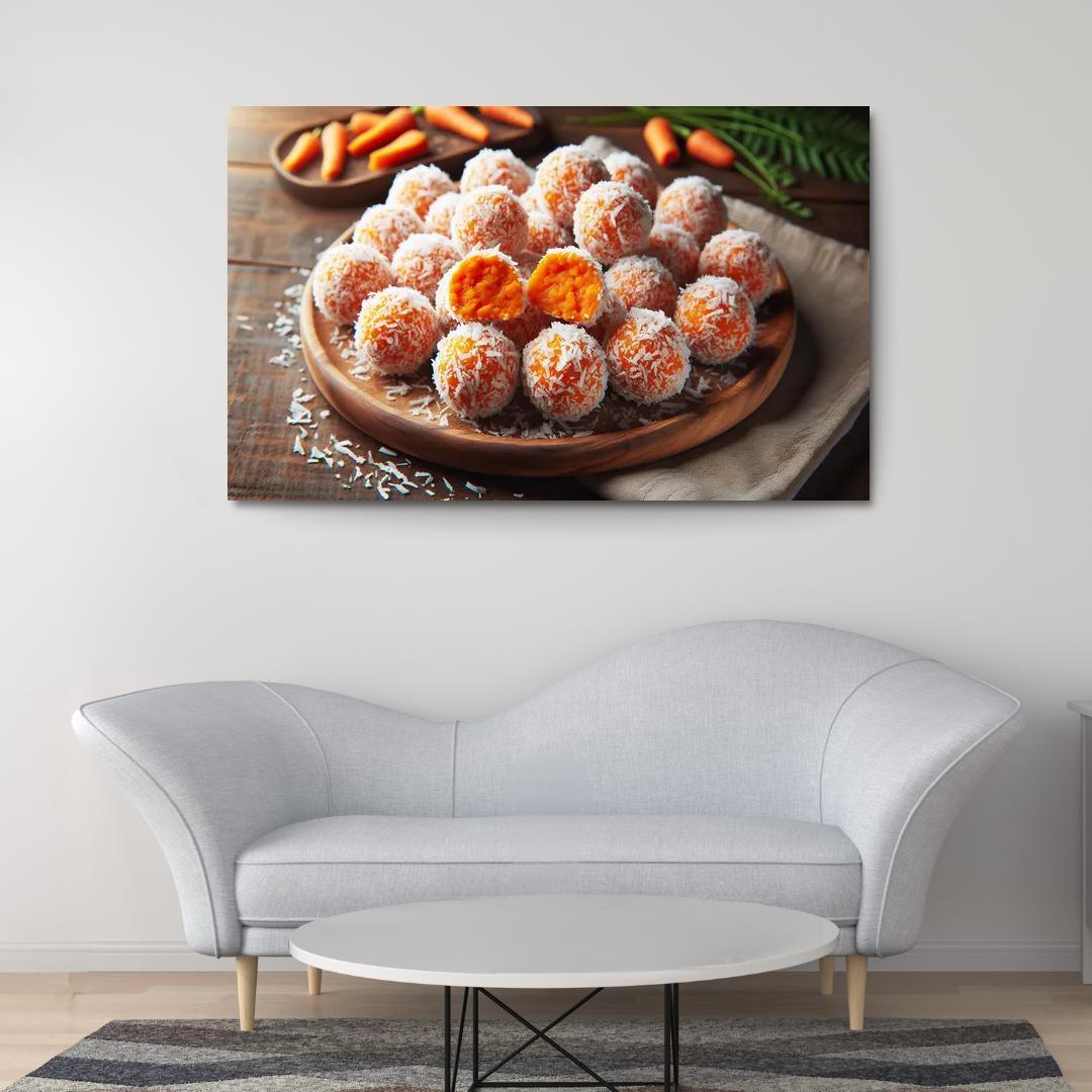 Carrot Cake Energy Bites 1 Piece HD Canvas Wall Art-Original Frame