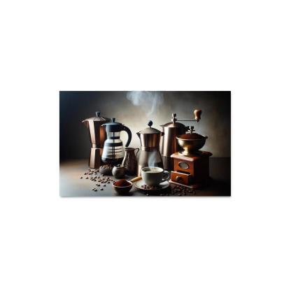 Home Brewed Coffee The Art of Crafting Perfection 1 Piece HD Canvas Wall Art-Original Frame