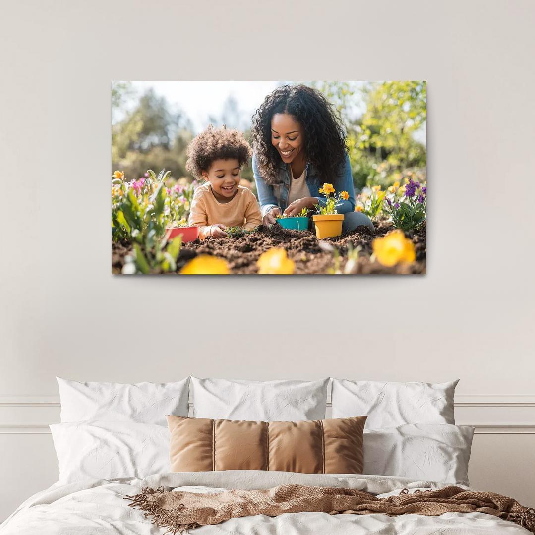 In Her Garden A Mother's Nurturing Spirit One-piece Frames