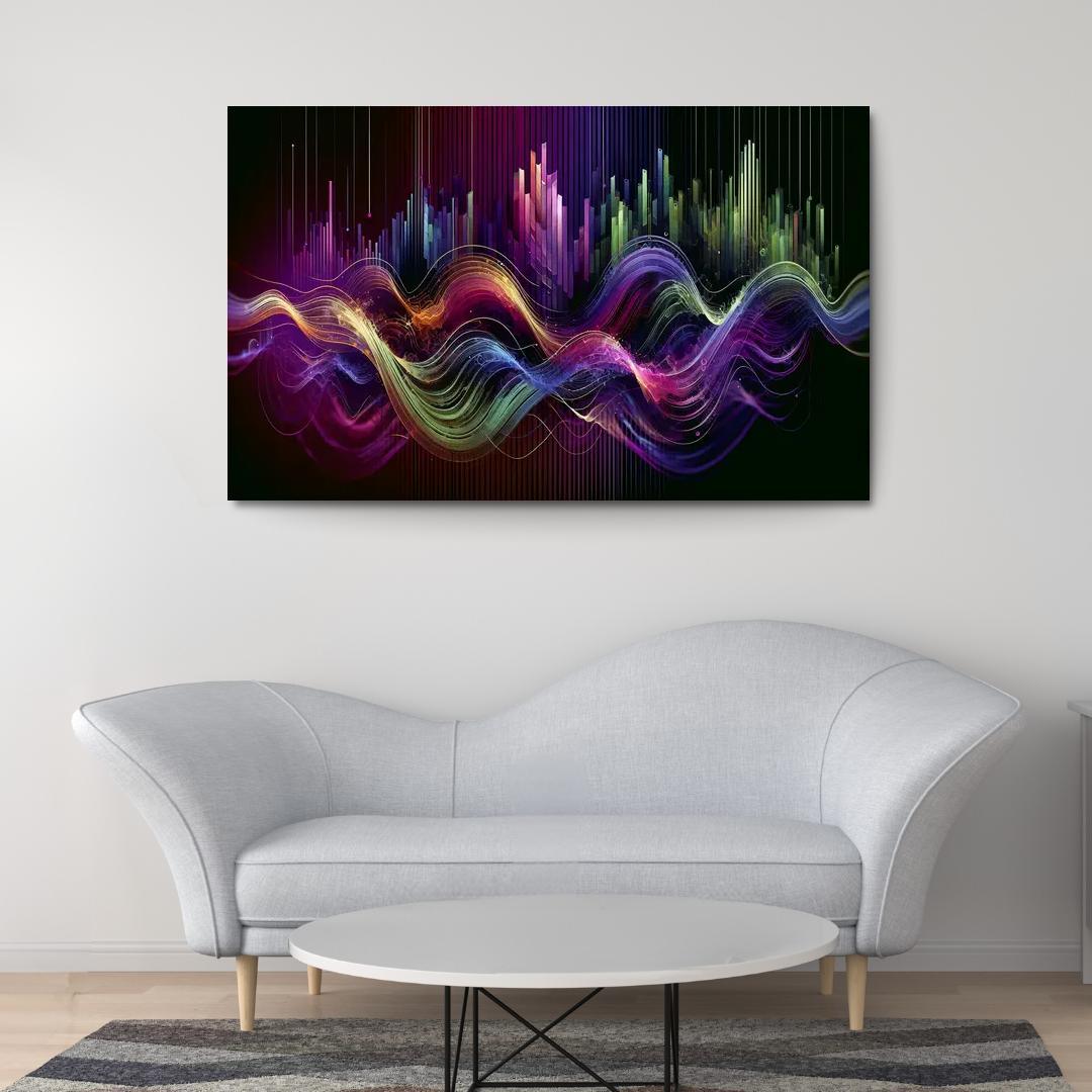 Musical Echoes Harmony 1 Piece HD Canvas Wall Art-Original Frame