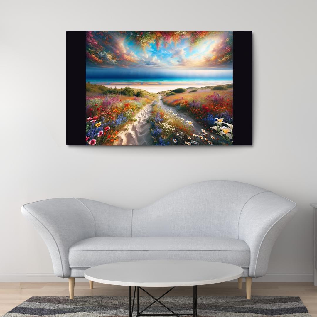 Wildflower Beach Nature's Flourishing Canvas Art Trends