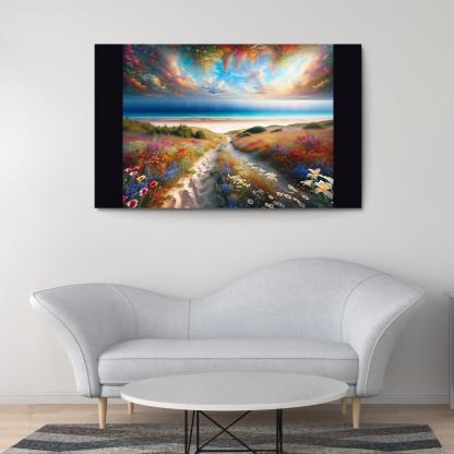 Wildflower Beach Nature's Flourishing Canvas Art Trends