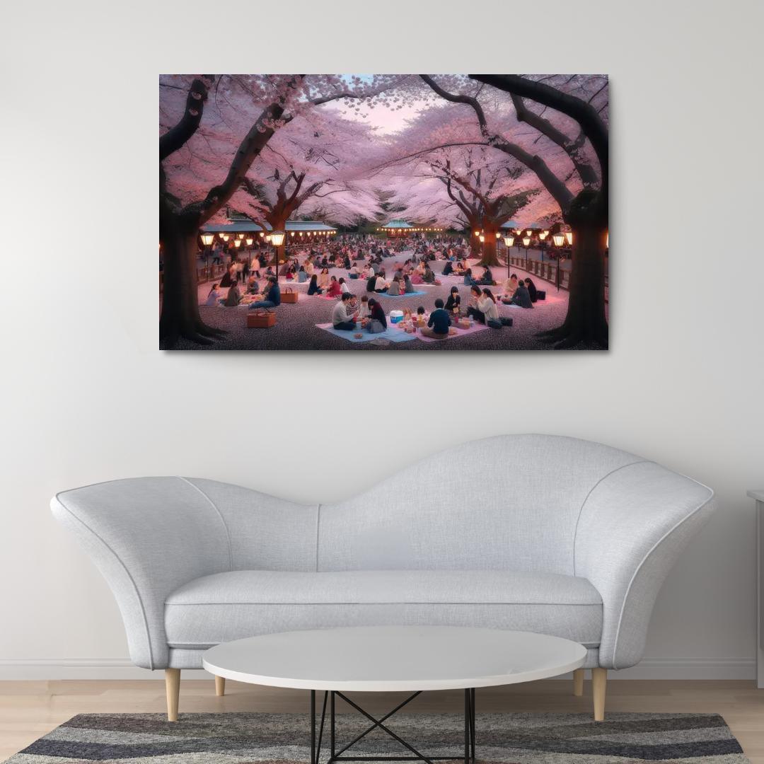 Cherry Blossom Festival - Japan Modern Paintings Frame