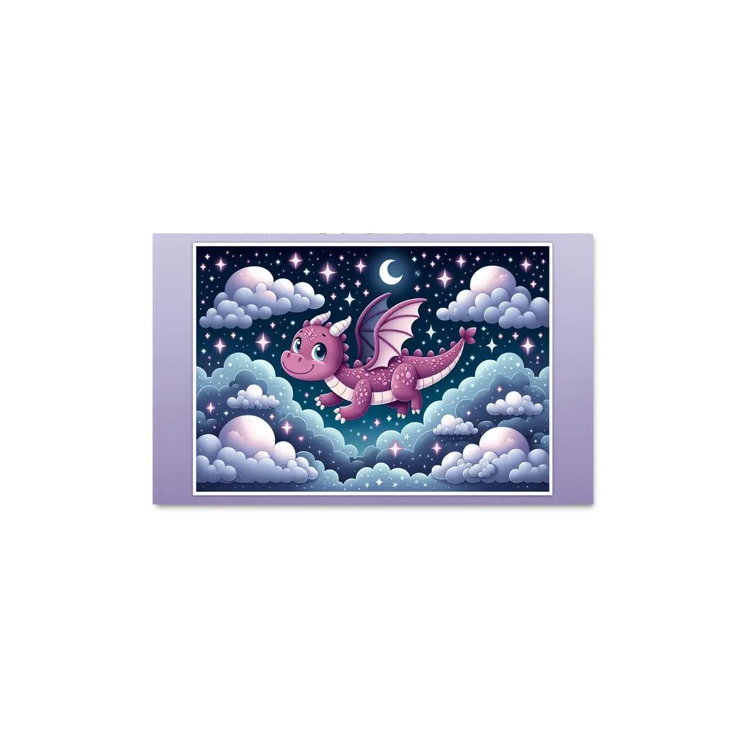 Dreamy Dragon 1 Piece HD Canvas Wall Art-Original Frame