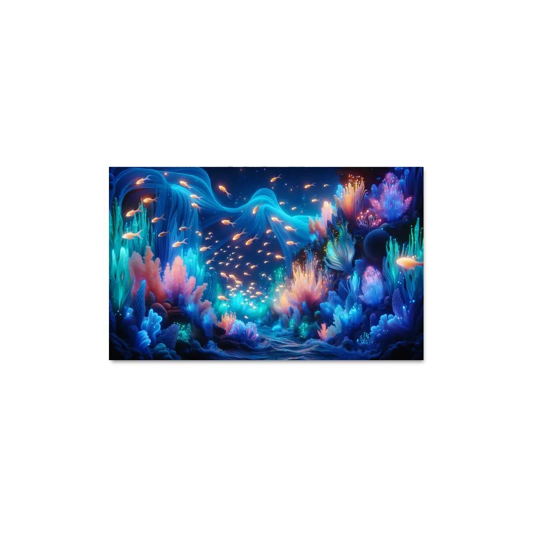 The Luminescent Depths 1 Piece HD Canvas Wall Art-Original Frame