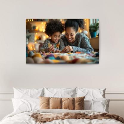 Threads Of Love Weaving A Mother's Legacy Canvas Paintings Frame