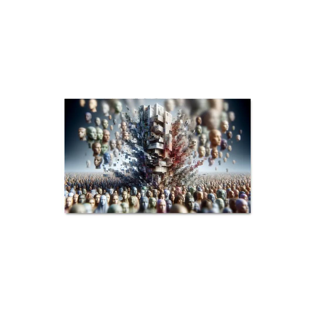 Erosion Of Trust The Crisis Of Misinformation Custom Paintings Frame