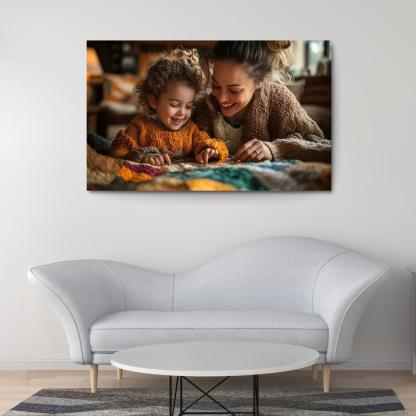 Threads Of Connection A Mothers Tapestry Of Love Canvas Paintings Frame