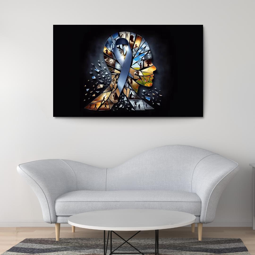 Shattered Silence Advocating for Survivors of Violence 1 Piece HD Canvas Wall Art-Original Frame