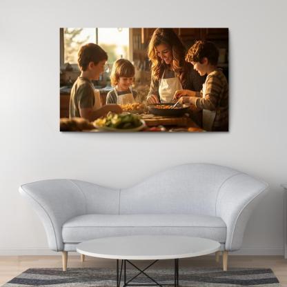 Home Is Where Mom Is The Comfort Of A Mother's Love Canvas Paintings Frame