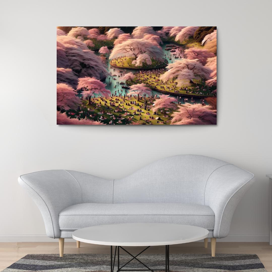 Cherry Blossom Festival - Usa Framed Paintings