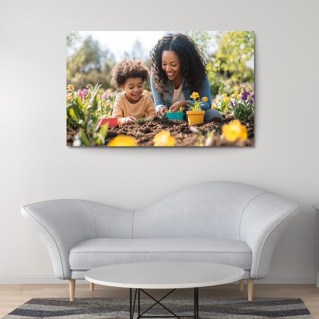 In Her Garden A Mother's Nurturing Spirit One-piece Frames