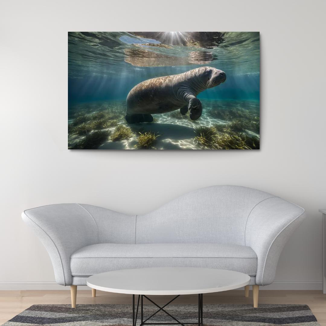 The Majestic Manatee Multi-panel Paintings