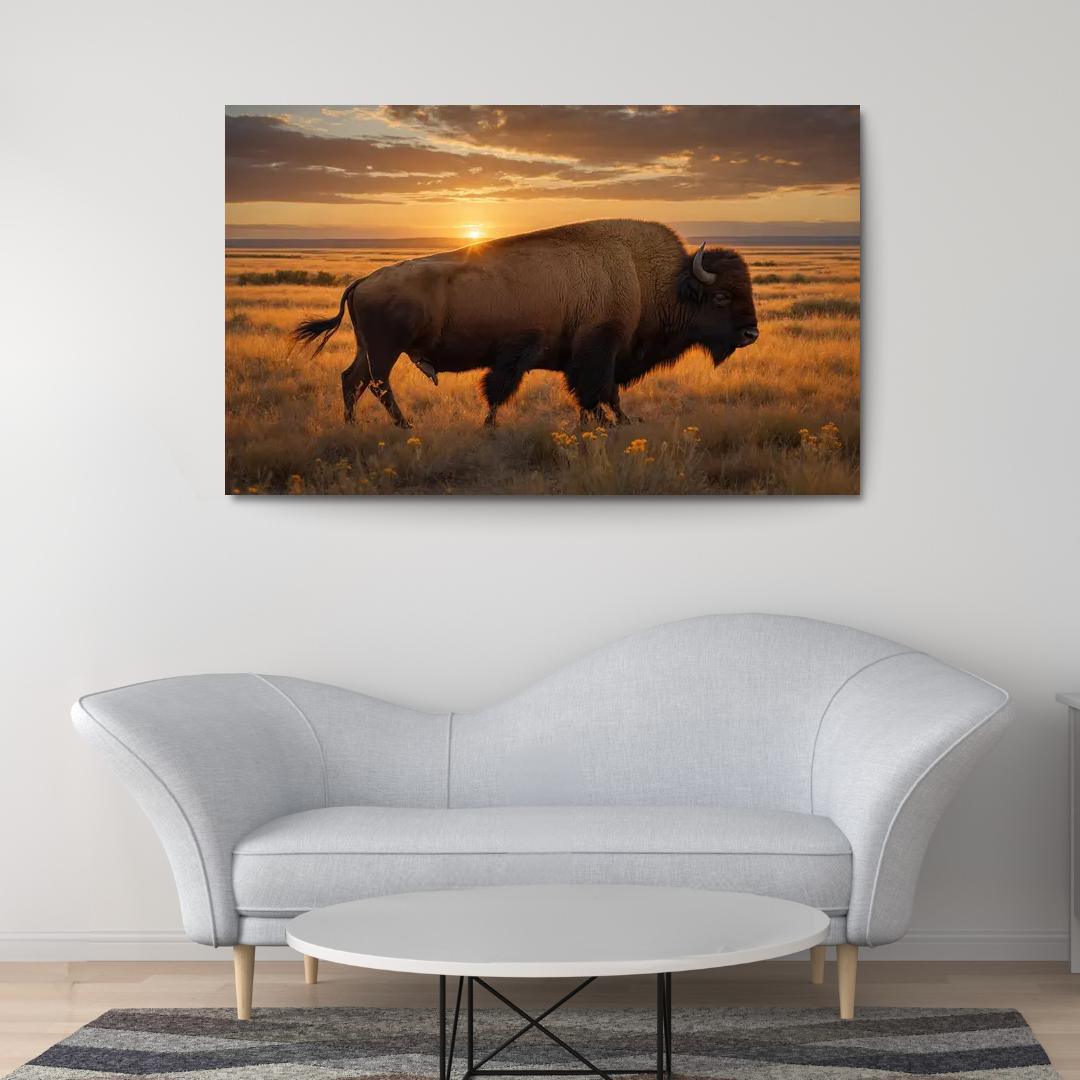 The Powerful Bison Icons Of The Plains Canvas Paintings Frame