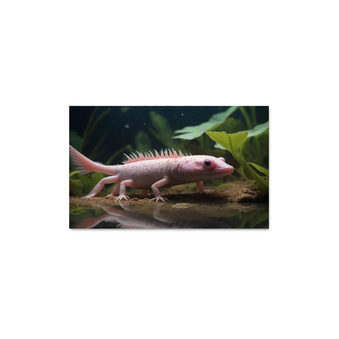 The Mysterious Axolotl The Water Monster Of Mexico Canvas Paintings Frame