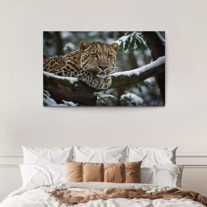 The Magnificent Amur Leopard Ghost Of The Forest Canvas Paintings Frame