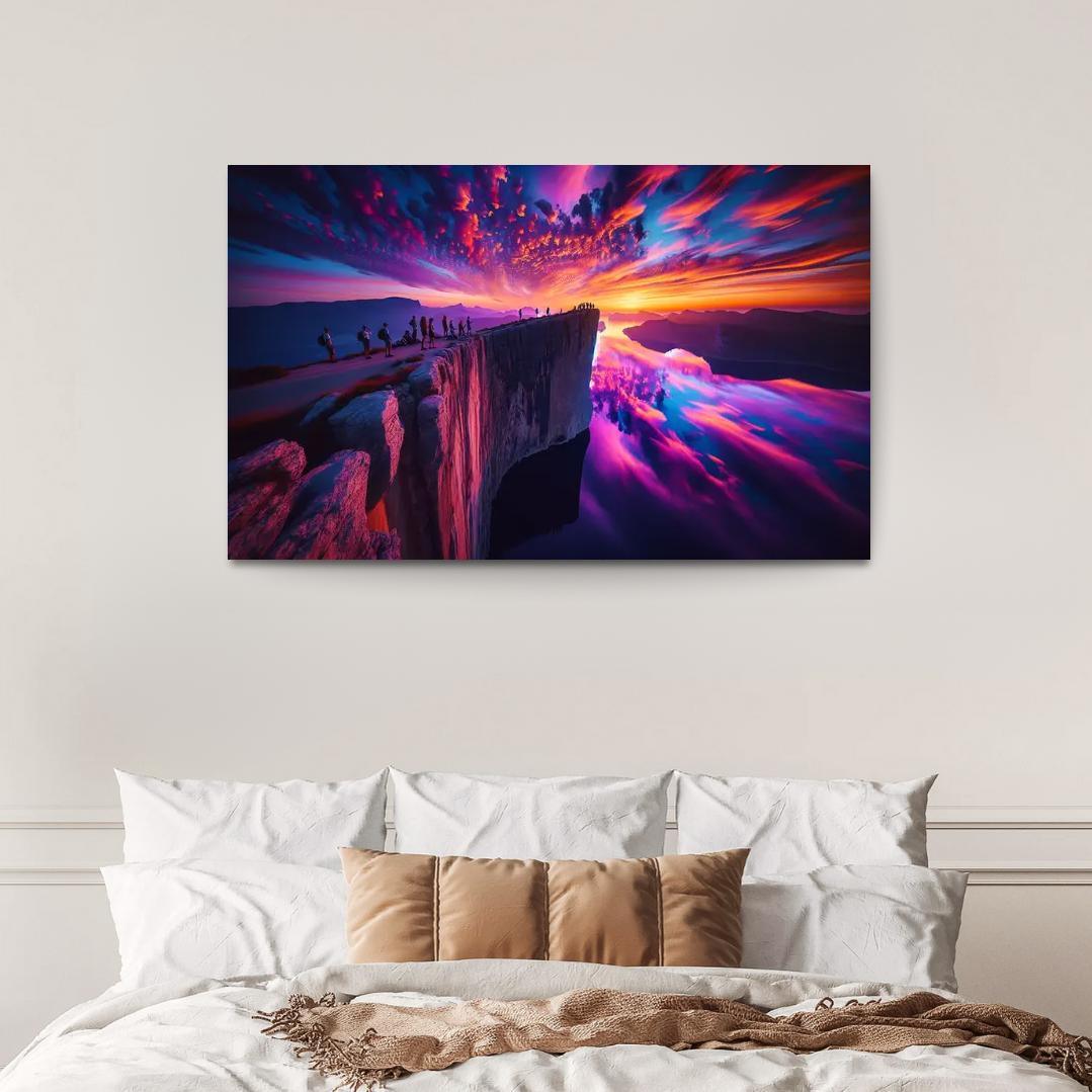 Sunset Ridge Cliffside Viewpoint Art Trends