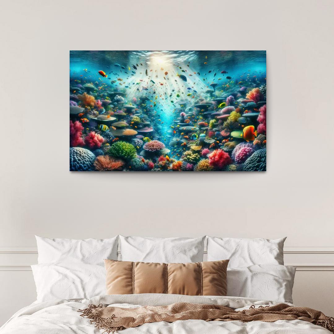 Golden Reef Underwater Exploration Adventure Custom Paintings Frame