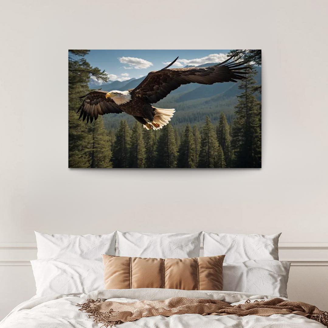 The Majestic Bald Eagle Symbol Of Freedom Canvas Paintings Frame