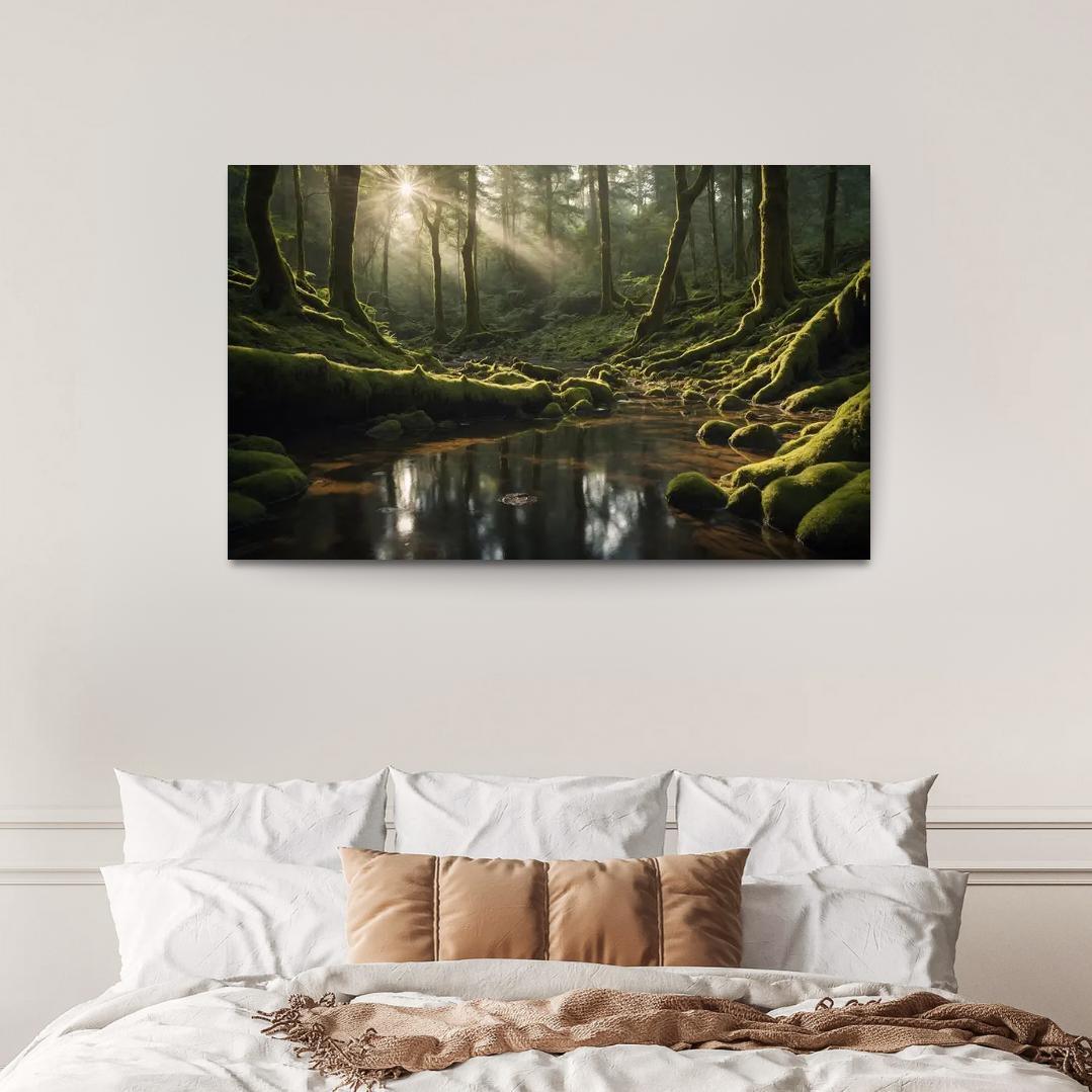 The Serenity Of Hidden Forest Glens Oil Paintings Frame