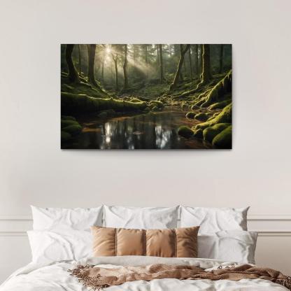 The Serenity Of Hidden Forest Glens Oil Paintings Frame