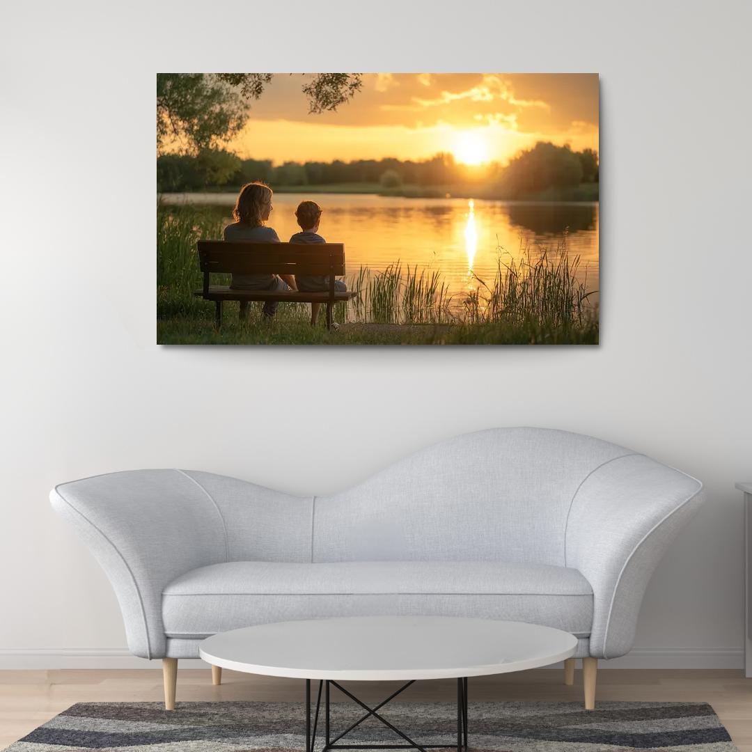 Moments Of Reflection A Mothers Guidance Custom Paintings Frame