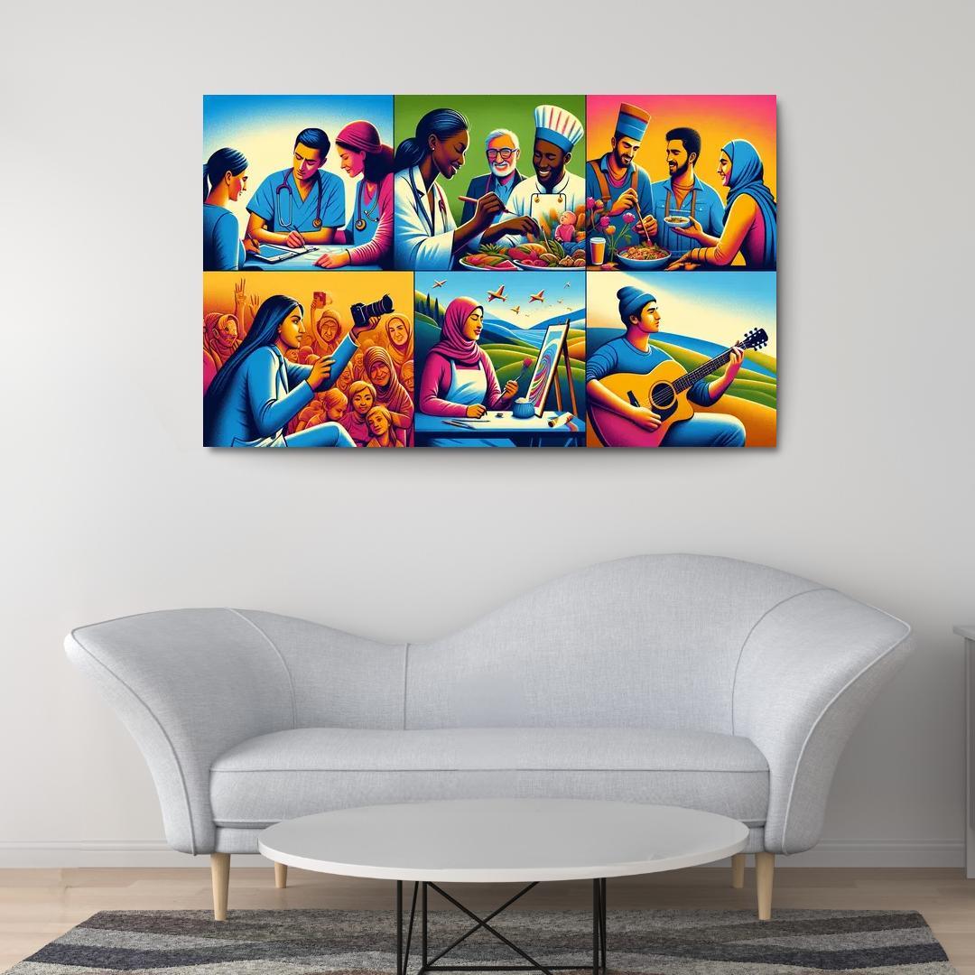 Voices Of Resilience Stories Of Refugee Empowerment Custom Paintings Frame