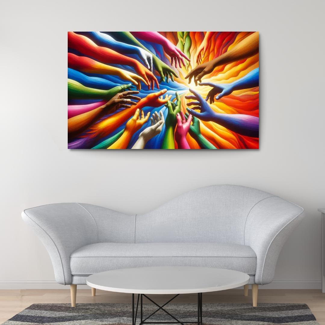 Building Bridges Unity In Diversity Custom Paintings Frame