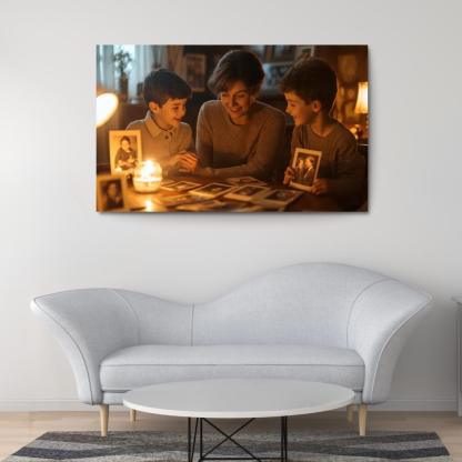 In The Embrace Of Memories A Mothers Legacy Canvas Paintings Frame