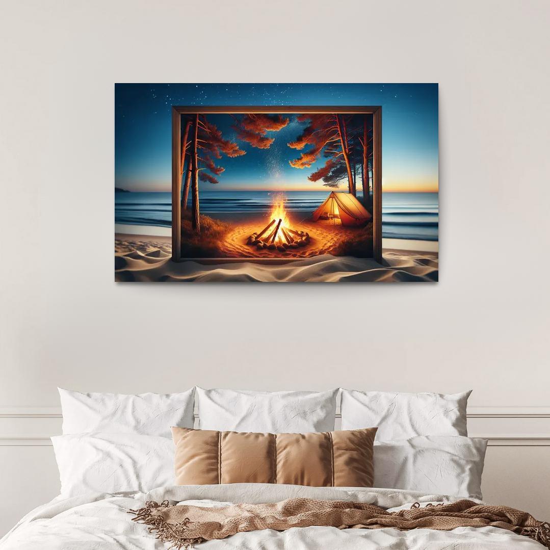 Whispering Pines Coastal Camping Adventure Art Trends