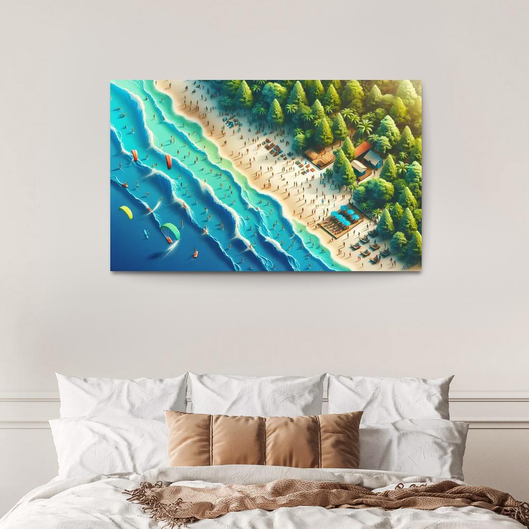 Echo Bay Adventure Beach Modern Paintings Frame